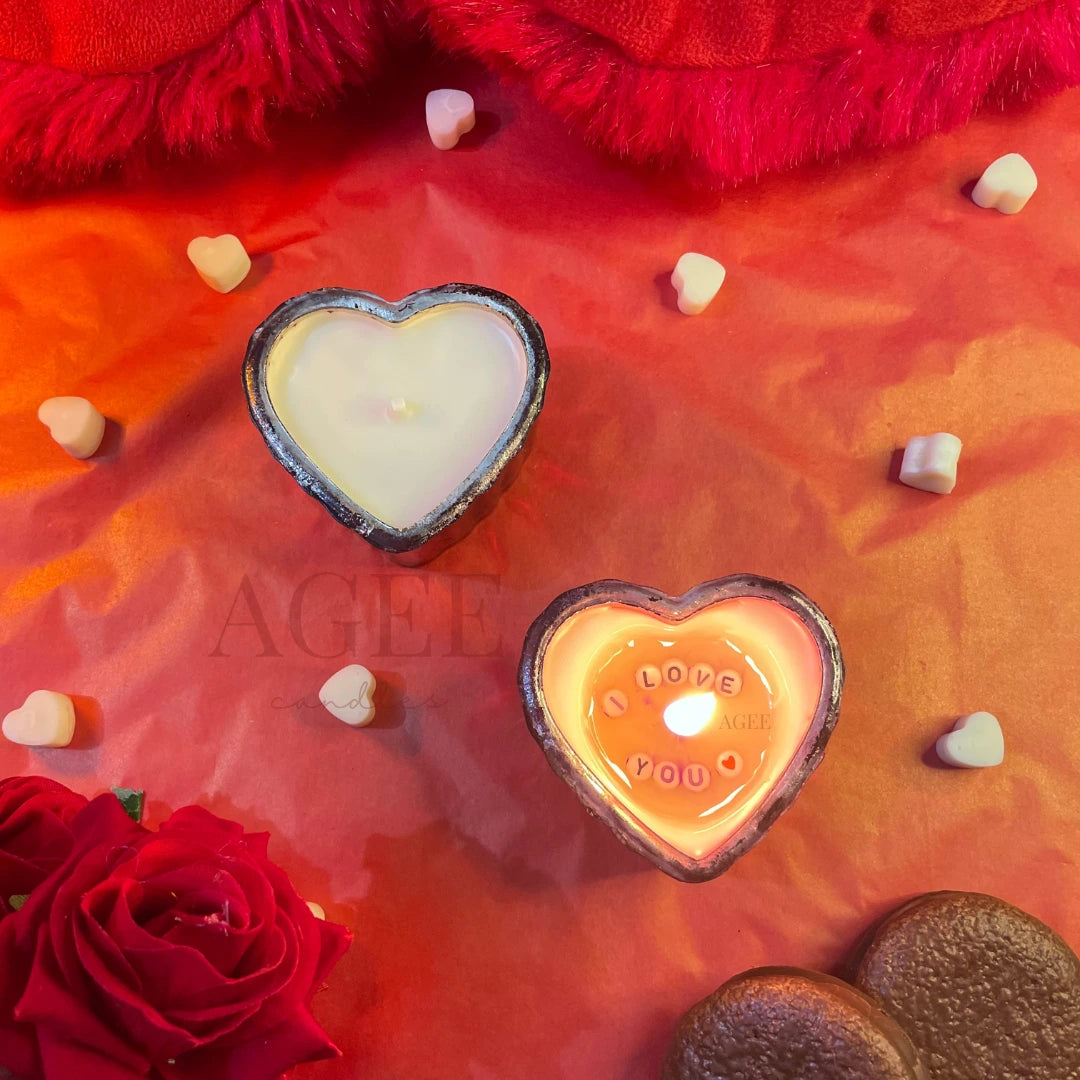 Red Heart Candle - I LOVE YOU❤️ Hidden Message Scented Candle