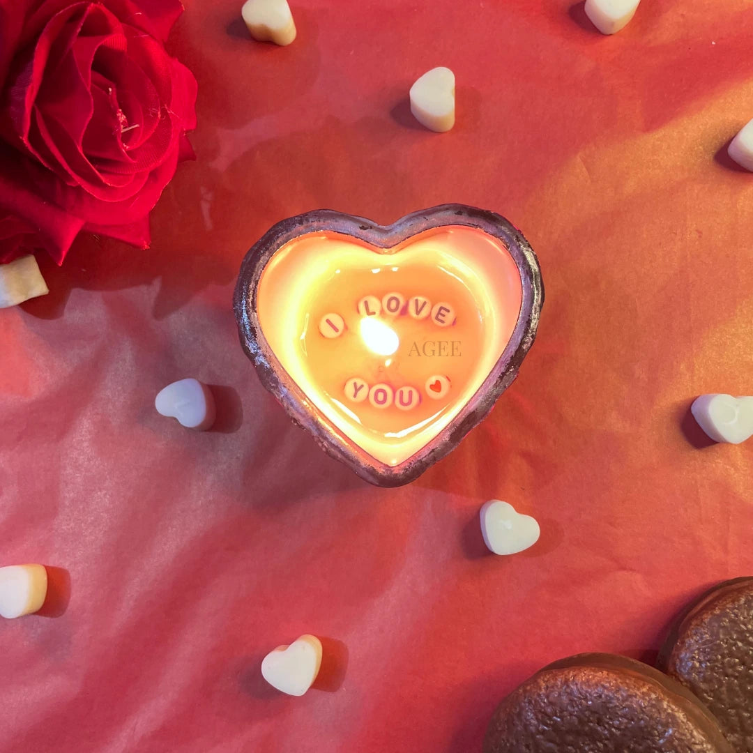 Red Heart Candle - I LOVE YOU❤️ Hidden Message Scented Candle