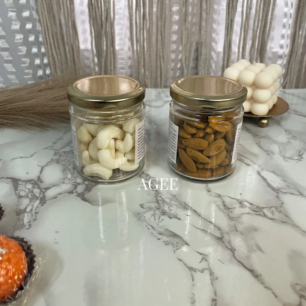 Dry Fruit Wax Melts Combo - Almonds and Cashews - Sandalwood and Vanilla Scented