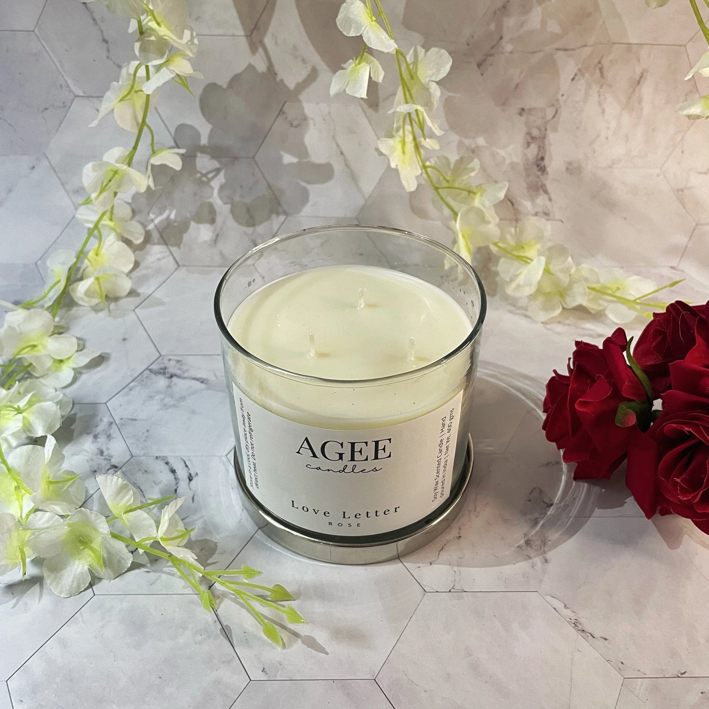 Love Letter 3-Wick Scented Candle - AGEE Candles
