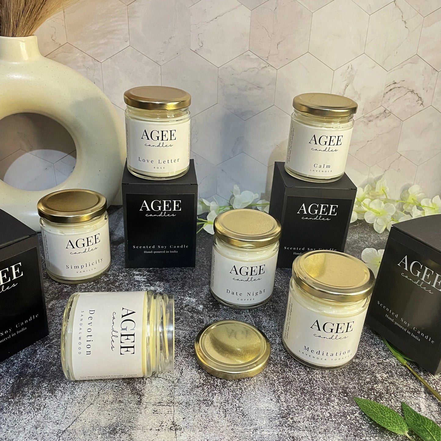 Date Night - Coffee Scented Candle - Clear Jar - AGEE Candles