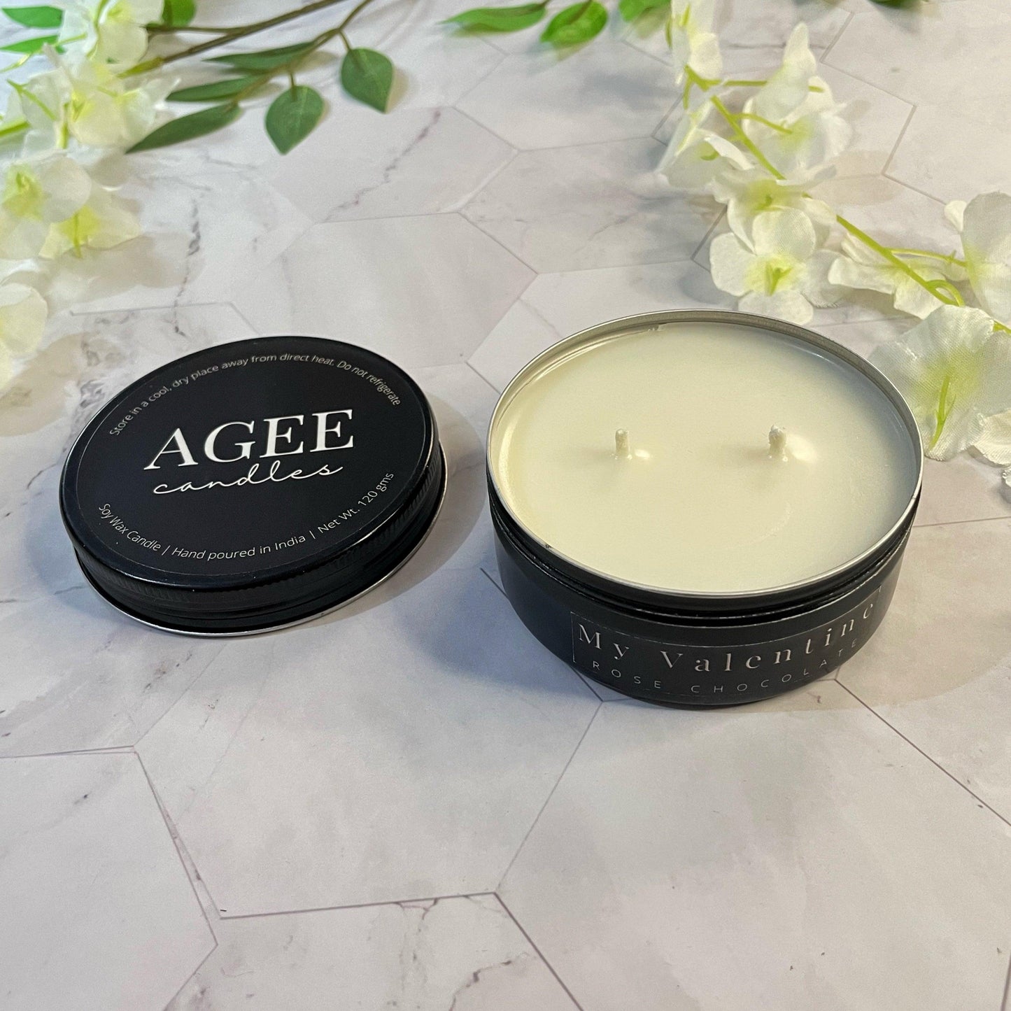 My Valentine - Rose Chocolate Scented Candle - AGEE Candles