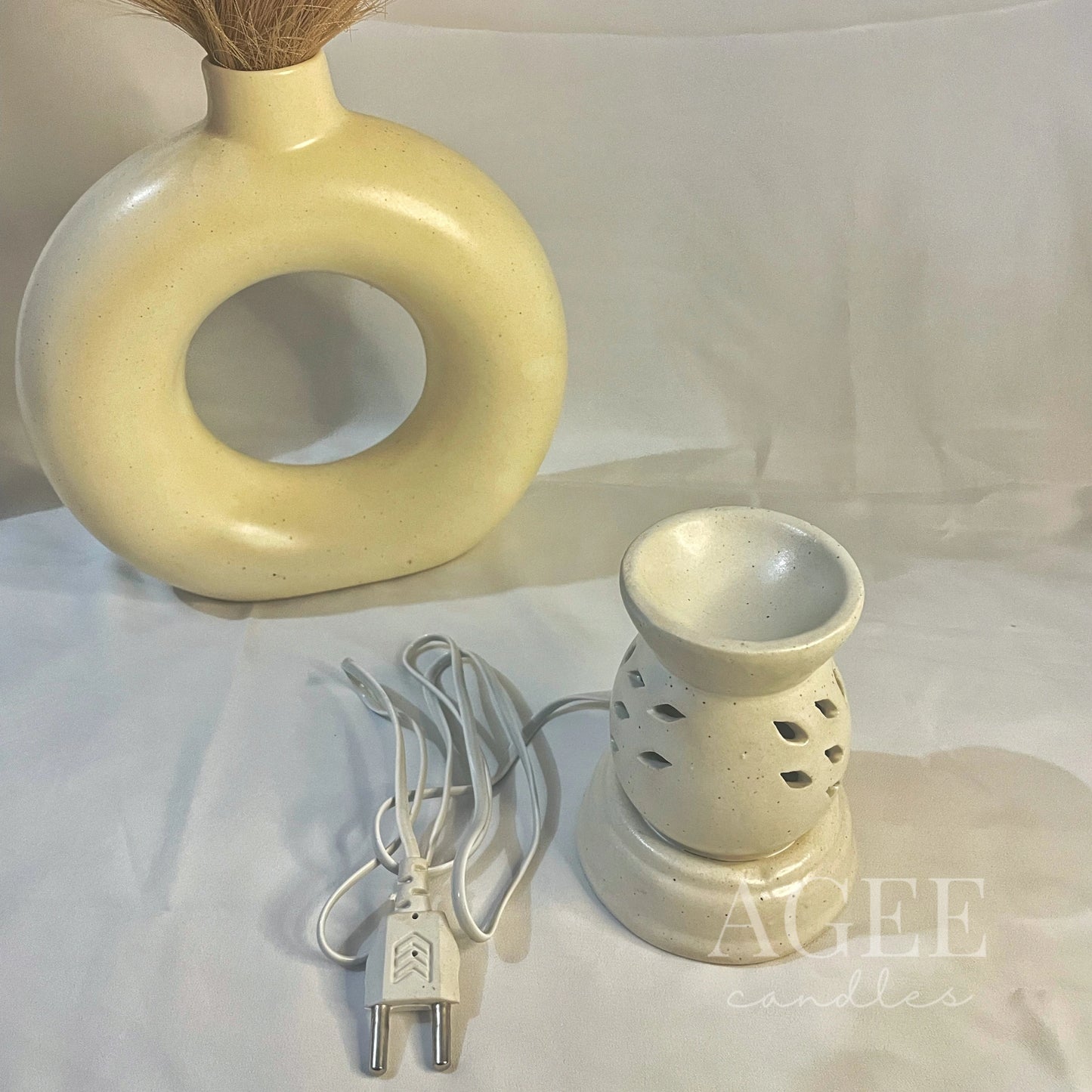 White Matki Shaped Electric Wax Warmer - AGEE Candles