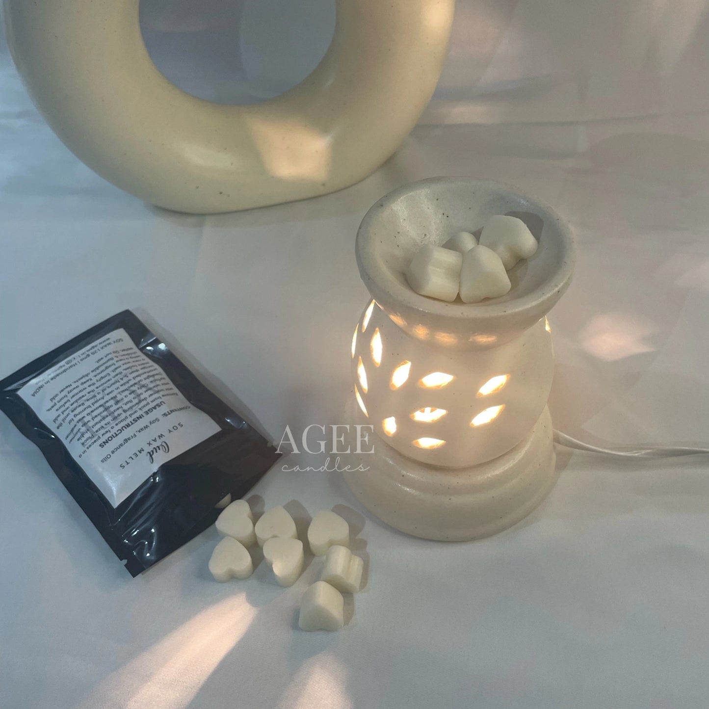 White Matki Shaped Electric Wax Warmer - AGEE Candles